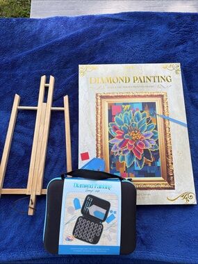 Diamond Painting Kit with Case and Easel